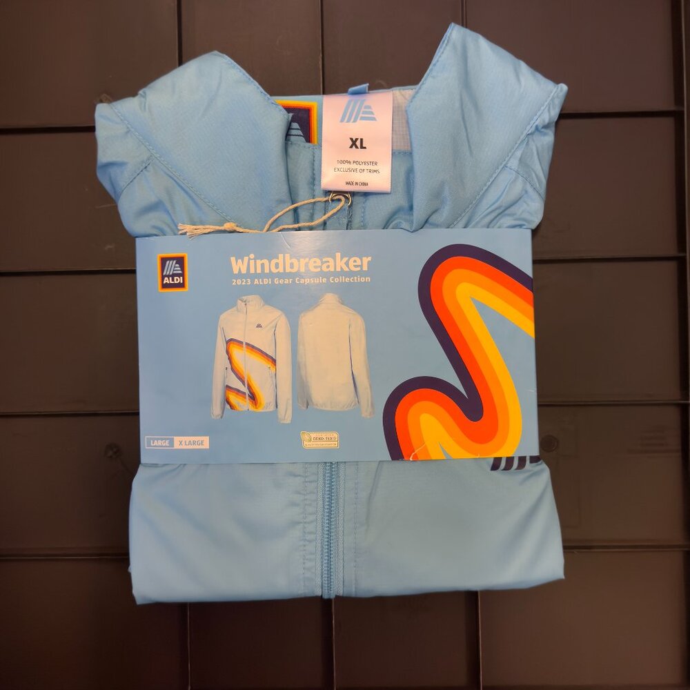 Aldi Men's X-Large Windbreaker 2023 Capsule Collection NWT